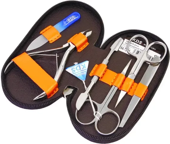 Маникюрный набор KDS (6 предметов) с  хрустальной пилочкой Киев