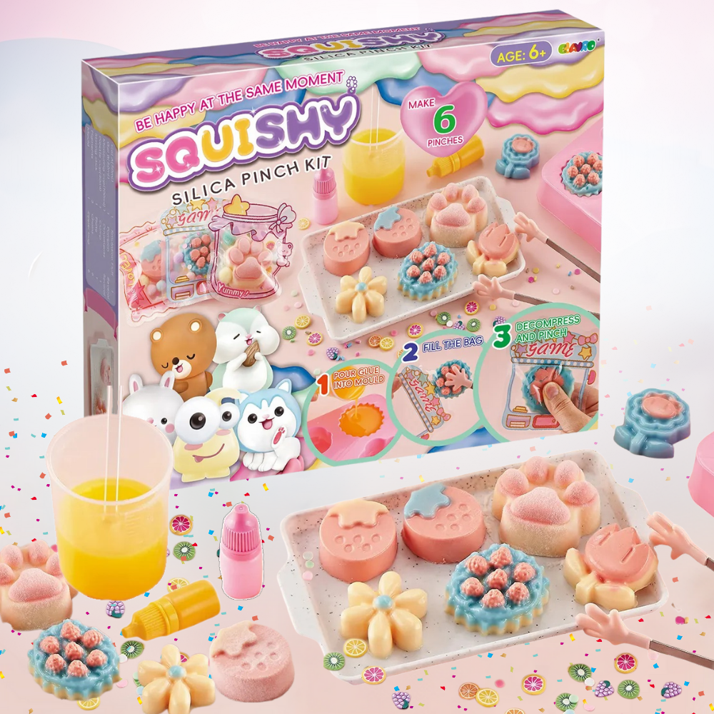 Набор для изготовления сквишей антистресов Таба лапок,детский набор для творчества "Создай сквиш сам" 6 штук Кам'янець-Подільський - фото 1