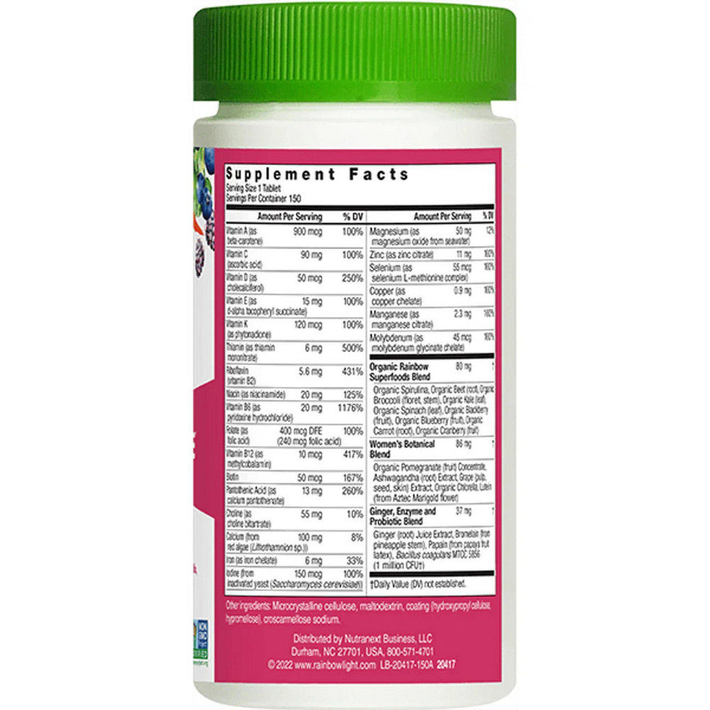 Мультивитамины для женщин Rainbow Light Women's One High Potency Daily Multivitamin 120 таб Киев - изображение 2