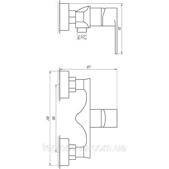 Змішувач для душу Globus Lux Niagara GLN-0105N Чернівці