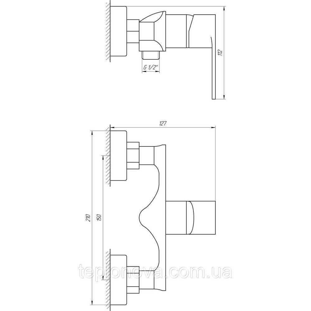 Змішувач для душу Globus Lux Niagara GLN-0105N Чернівці - фото 4