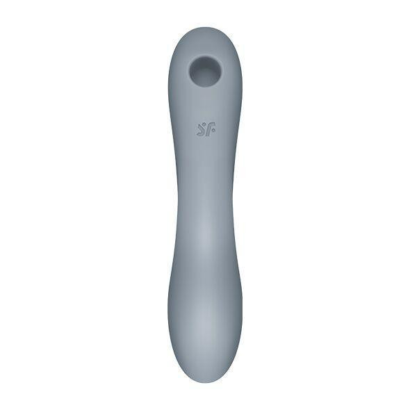 Вакуумний стимулятор з вібрацією Satisfyer Curvy Trinity 3 BlueGrey Sex Aura Київ - фото 3