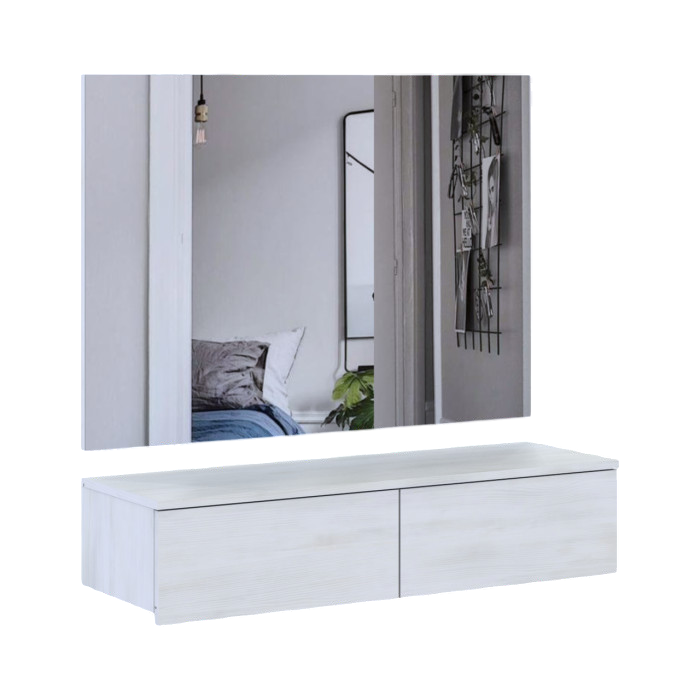 Комплект мебели Doros Левия + зеркало Белое дерево 100х32х100 (42005240) Львов - изображение 2
