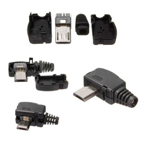 Штекер micro USB 5pin угловой с разборным корпусом Полтава - изображение 1