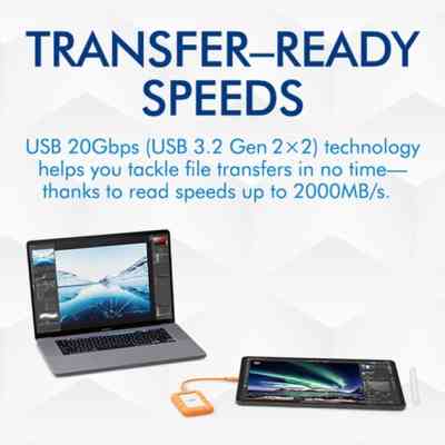 Накопитель SSD USB Type-C 4TB Rugged Mini LaCie (STMF4000400) Винница