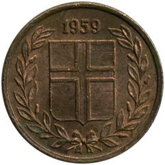 Ісландія 1959 рiк 1 аурар. Полтава - изображение 1