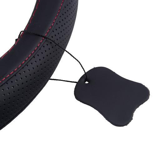 Чохол керма VLOD-L282 чорн-червоний M з перфорованої шкіри з боковими вставками Харків - фото 4