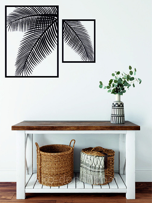 Декоративное настенное Панно «Пальма» Декор на стену 70*91 см, Черный Киев - изображение 9