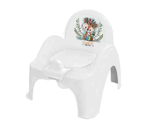 Горщик-стілець дитячий з музикою WILD&FREE LITTLE FOX  white green Київ