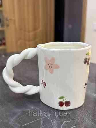 Чашка крухоль кераміка Olens "Вишні-бантики" 400 мл 8030-424 Київ