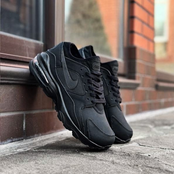 Чоловічі Чорні Термо Кросівки Nike Air Max Шкіряні Найк Єврозима (розміри: 41,42,43,44,45) — 93-1 Відео Огляд Дніпро - фото 3