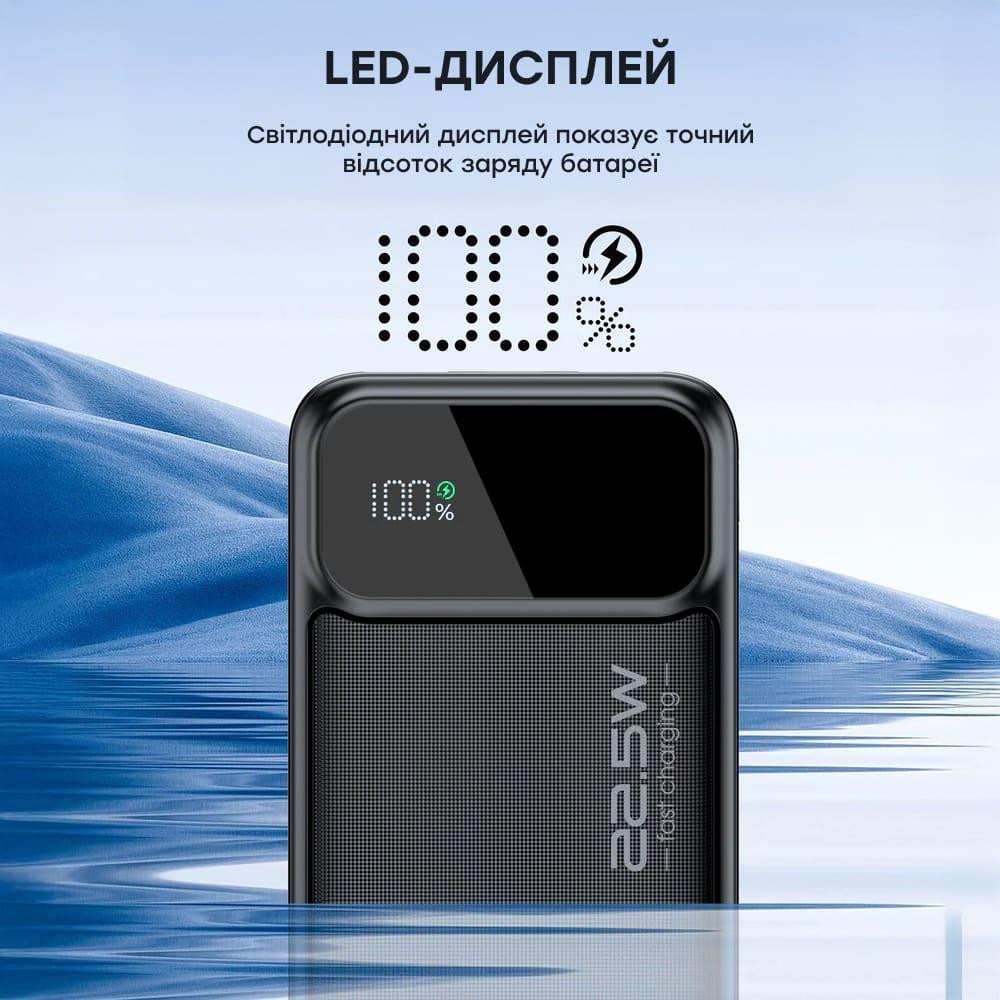 Повербанк 40000mAh Choetech B731 Black 22.5W QC3.0 PD3.0 (43-00117) Київ - фото 8
