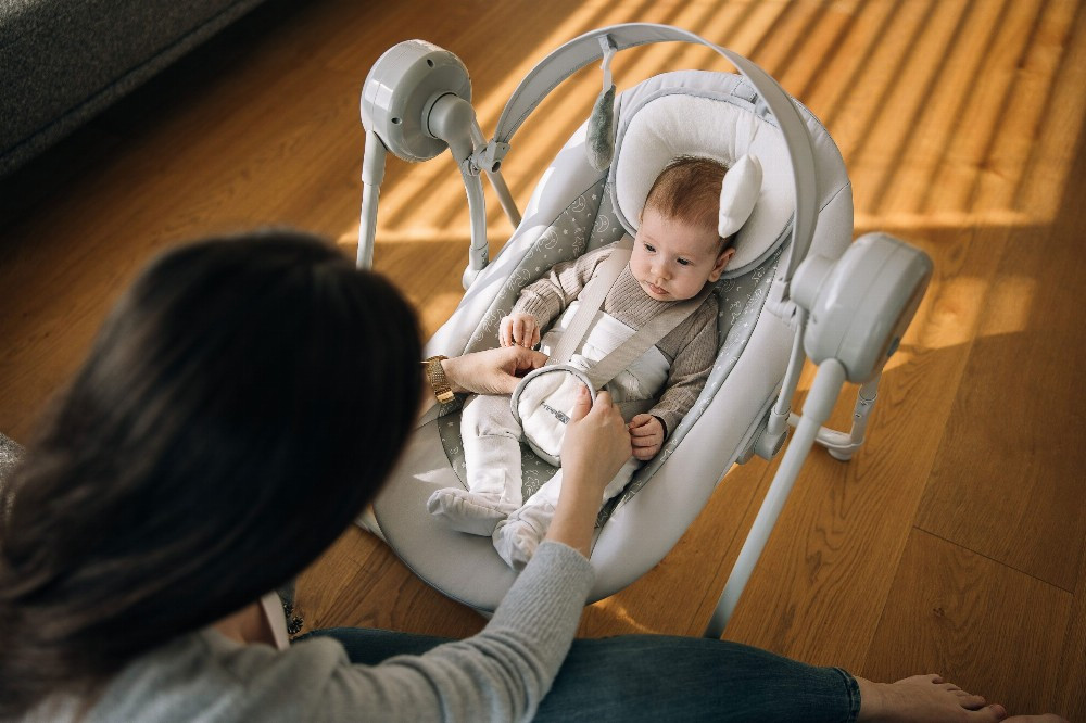 Гойдалка дитяча FreeON Snuggy, stars light grey Київ - фото 2