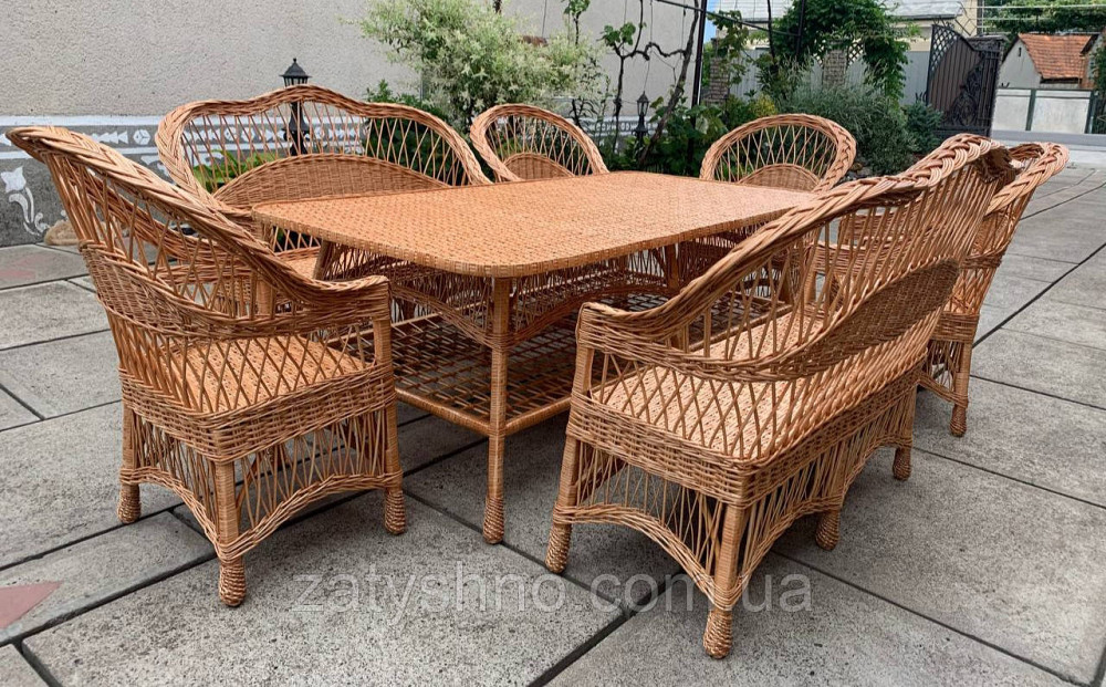 Комплект мебели большой, натуральный, плетеный из лозы Киев - изображение 8