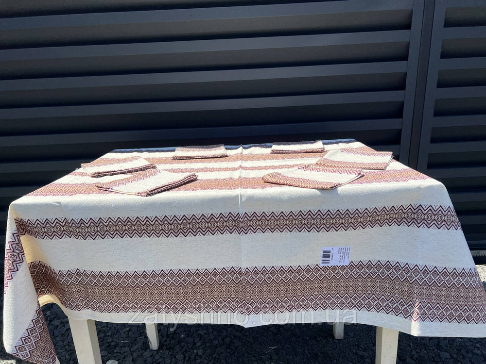 Вышитая скатерть кофейная с салфетками Киев - изображение 4