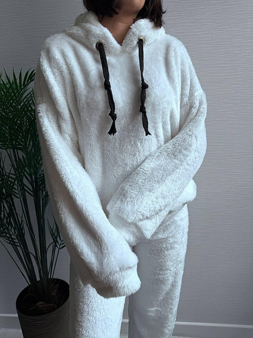 Теплый женский плюшевый костюм двойка плюшевый двухсторонний мех Одесса - изображение 2