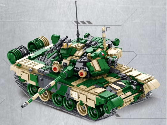 Конструктор игровой детский.Танк военный T-90 1773 на детали Каменец-Подольский