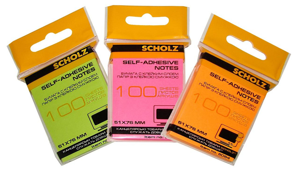 Папір для нотаток 76*51 100л кольоровий 