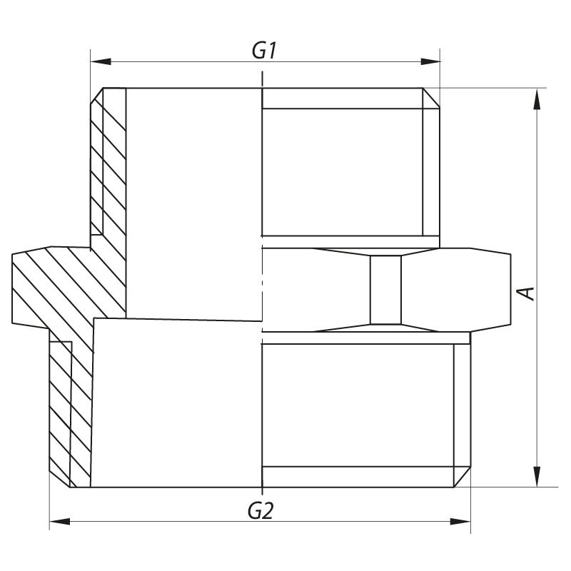 Ніпель редукційний 1 / 2''x1 "Koer KF.N0610 (KF0035) Київ - фото 2