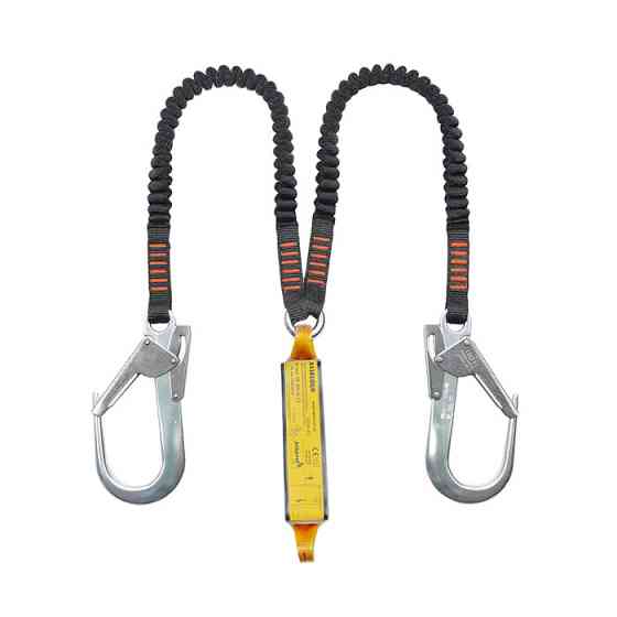 Строп подвійний із еластичної стрічки з амортизатором і карабінами 2xAJ590 (1,7 м) CE2052L-F1 Одеса