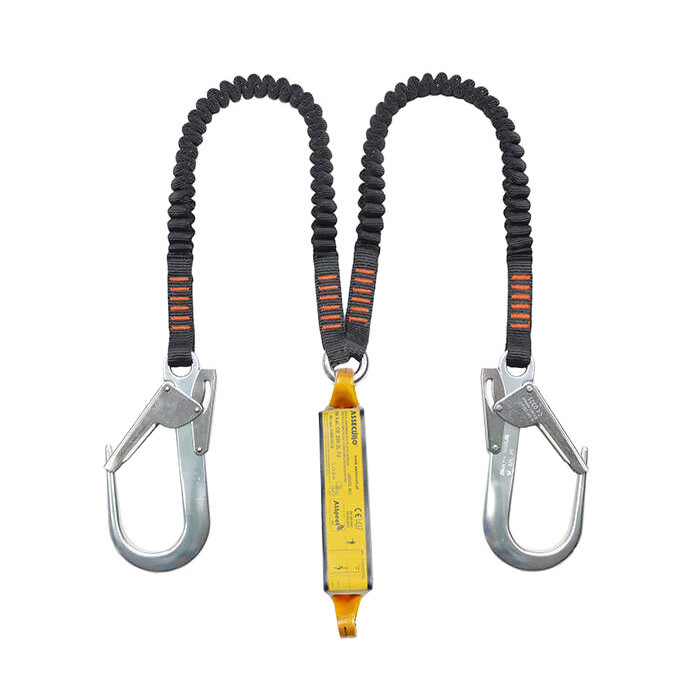 Строп подвійний із еластичної стрічки з амортизатором і карабінами 2xAJ590 (1,7 м) CE2052L-F1 Одеса - фото 1