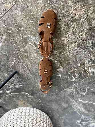 Olli Босоніжки жіночі шоколадні замшеві OLLI Л-5-0081 літні на плоскій підошві / Стильні босоні Коломыя