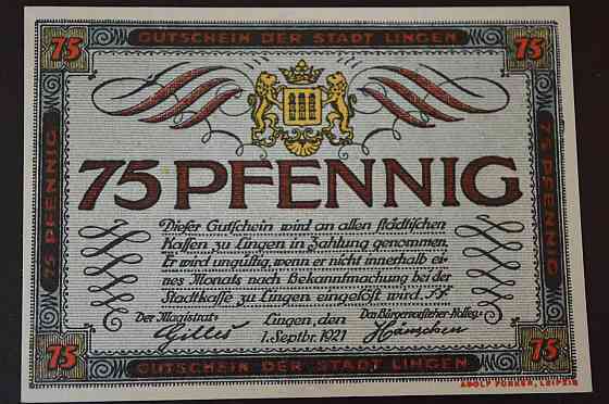 Германия. Нотгельд. 75 Pf 1921 года ( 3 ) Полтава
