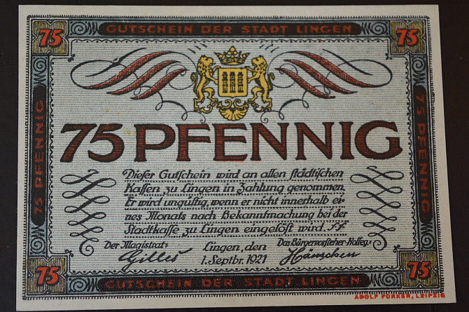 Германия. Нотгельд. 75 Pf 1921 года ( 3 ) Полтава - изображение 1