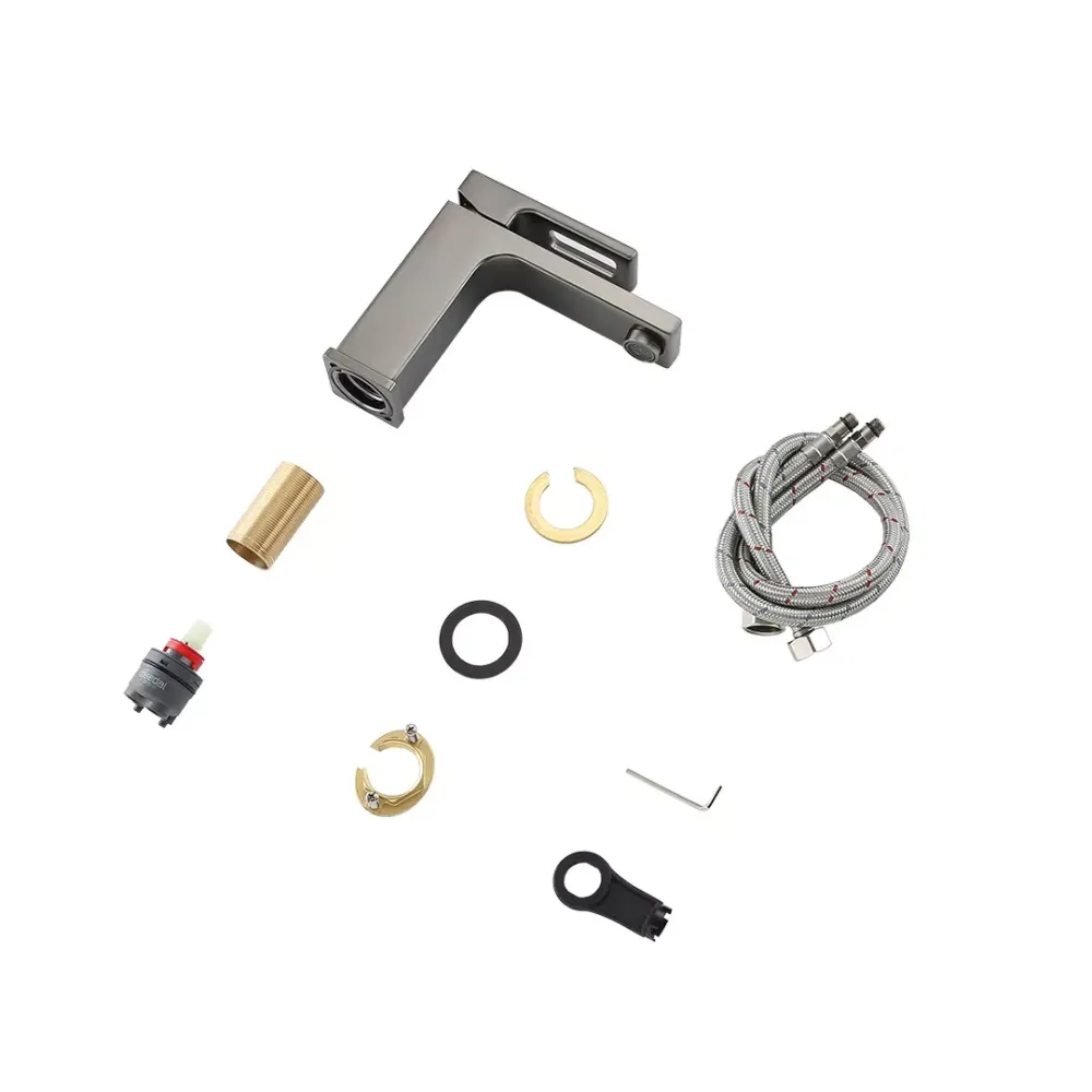 Змішувач для умивальника GAPPO G1017-9 графіт Київ - фото 8