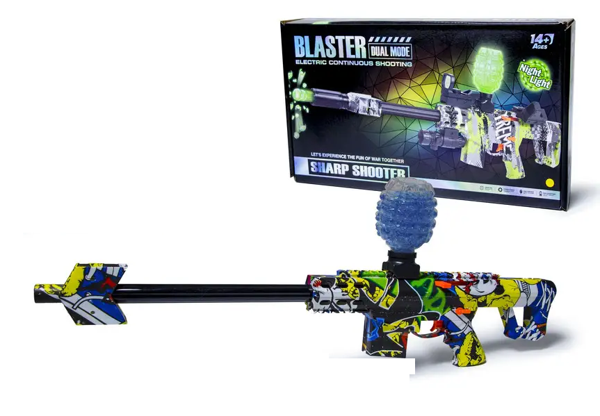 Автоматичний автомат на орбізах, на акумуляторі, кулі неонові - світяться у темряві, код 555B-1Y Одеса - фото 1