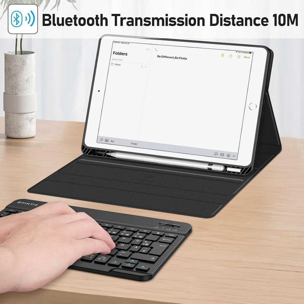 Чехол Fintie с отстегивающейся магнитной QWERTZ клавиатурой для iPad 10.2 7/8 поколения 2019/2020 с держателем Киев - изображение 6