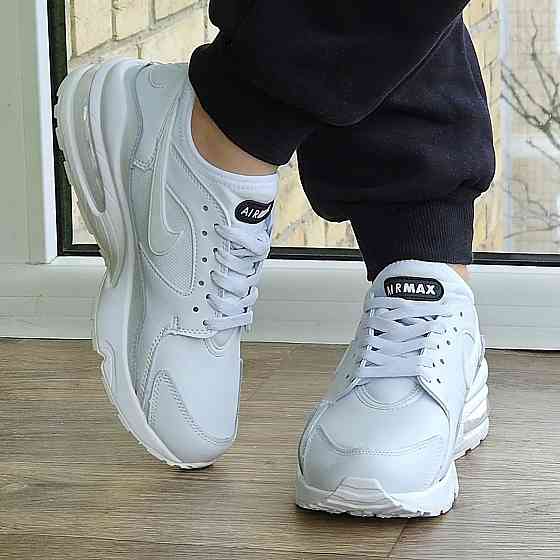 Чоловічі Білі Кросівки Nike Air Max 93 Шкіряні Найк (розміри: 39,40,41) Відео Огляд - 93-7 Дніпро