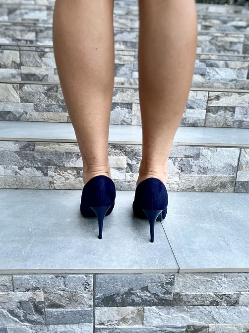 Comer Туфлі жіночі COMER темно-сині еко-замша висота каблука 8.5 см ( ) Коломыя - изображение 6