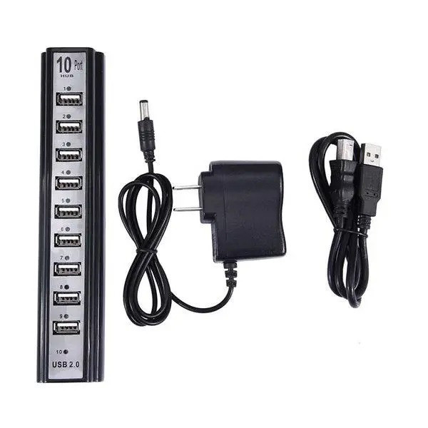 Розгалужувач USB HUB на 10 портів з активною зарядкою 220V, Розгалужувач юсб, Хаб для ноутбука NB-18 Львів - фото 8