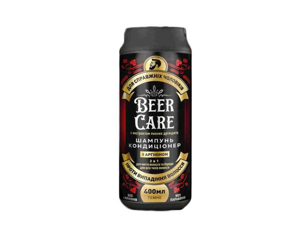 Шампунь-бальзам 400мл 2в1 з АРГІНІНОМ проти випад.волосся ТМ BEER CARE Київ - фото 1