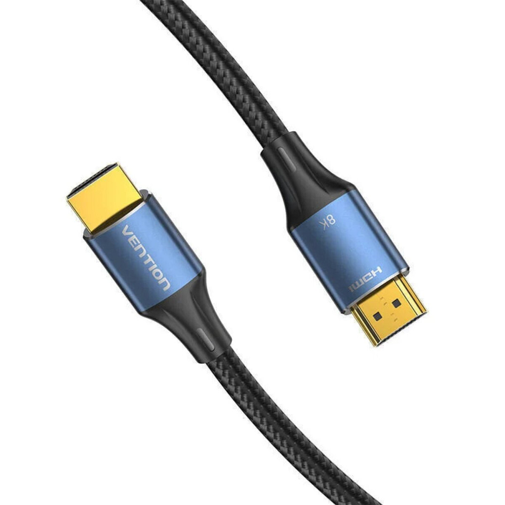 Кабель Vention Cotton Braided HDMI-A Male to Male HD v2.1 Cable 8K 5M Blue Aluminum Alloy Type (ALGLJ) Київ - фото 4