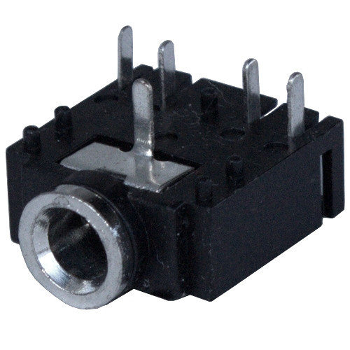 Гніздо 3,5 мм стерео монтажне, c відключенням, пластиковий корпус Полтава - фото 1