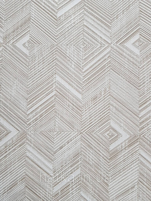 Шпалери метрові вінілові на флізелін AdaWall Beta метрові структурні геометрія смуги фігури бежеві 3д Київ - фото 1