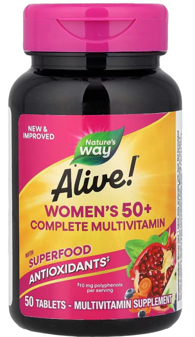 Витамины для женщин 50+ Nature's Way Women's 50+ Complete Multivitamin 50 таб Киев - изображение 5