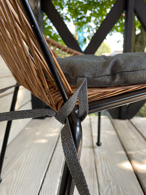 Подушка для стільців (38x38х5 см) кругла Decorator Мальмо колір колір темно-сірий 84-047 Київ - фото 8