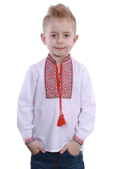 Вышиванка для мальчика Орнамент с красной вышивкой Сумы - изображение 1