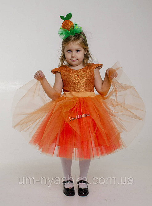 Гарний костюм лисички помаранчеве плаття Лисичка Білочка Мандаринка Апельсинка 120-130 Кривий Ріг - фото 4