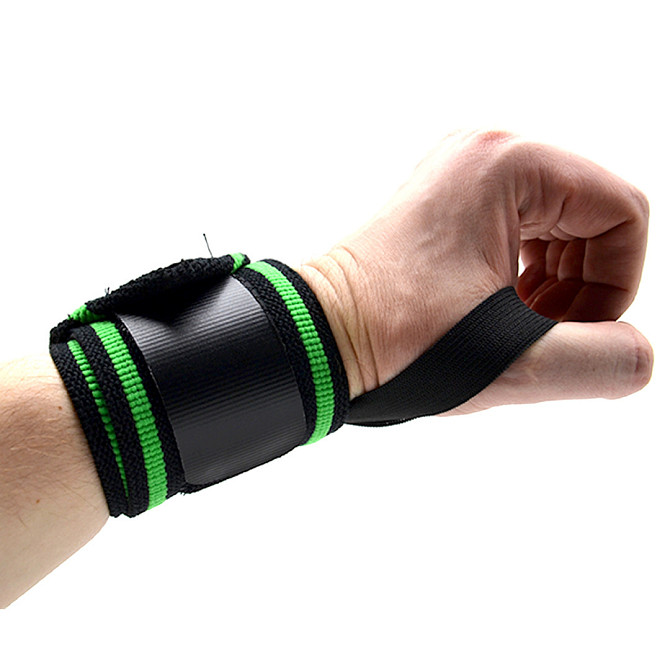 Кистьові бинти MadMax MFA-298 Wrist Wraps 18" Black/Green (пара) Кам'янське - фото 9