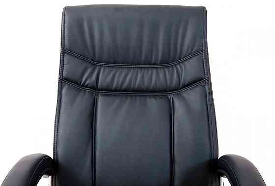 Офісне Крісло Керівника Richman Burgas Шкіра Комбо Lux Хром М1 Tilt Чорний Дніпро