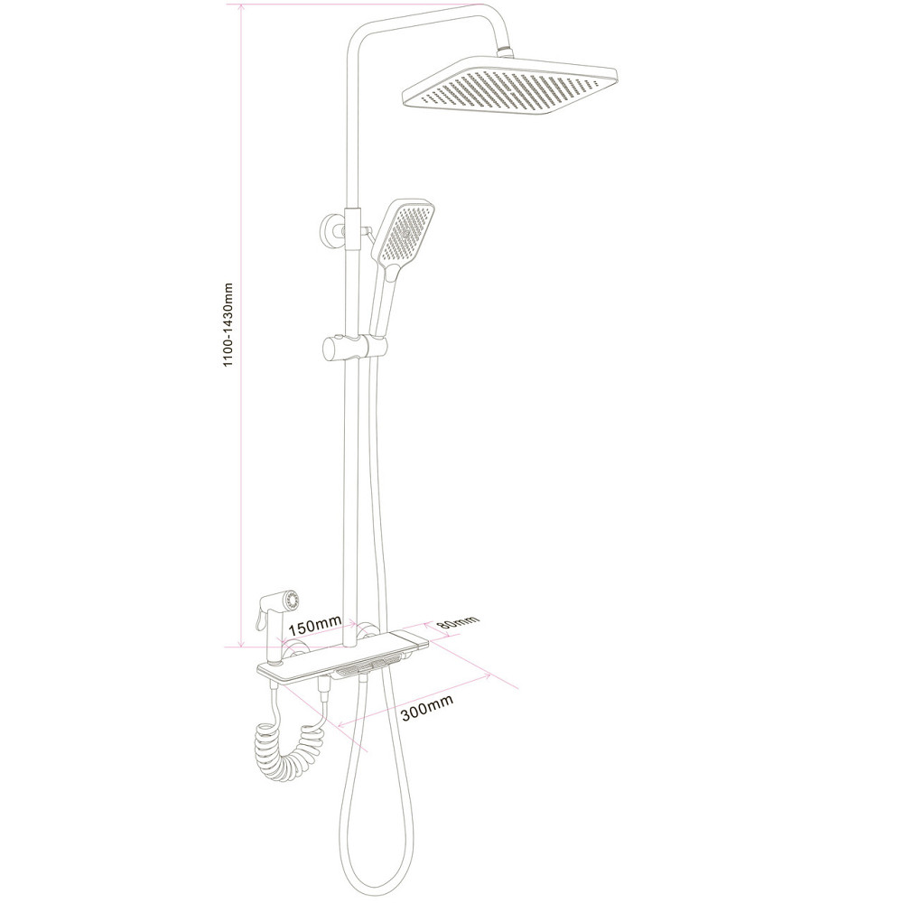 Душова система Globus Lux GAMMA GLGM-3002 (000031789) Київ - фото 2
