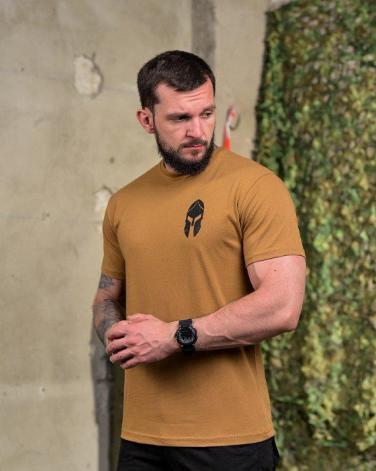 Бавовняна футболка Spartan кайот ПП7690 Одеса - фото 3