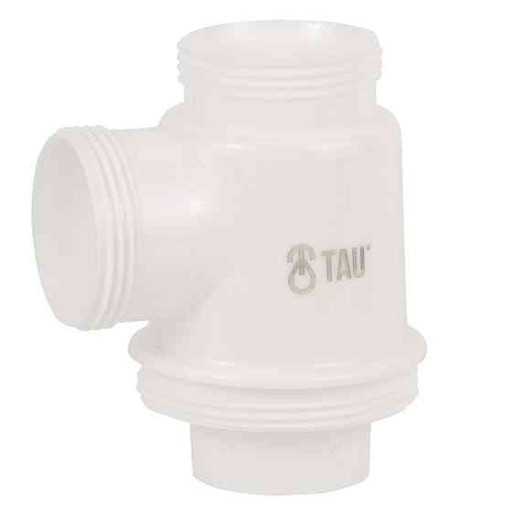 TAU Сифон для раковины с выпуском из нерж. стали выводом под стир. машину и гибким отводом 1½"× Київ