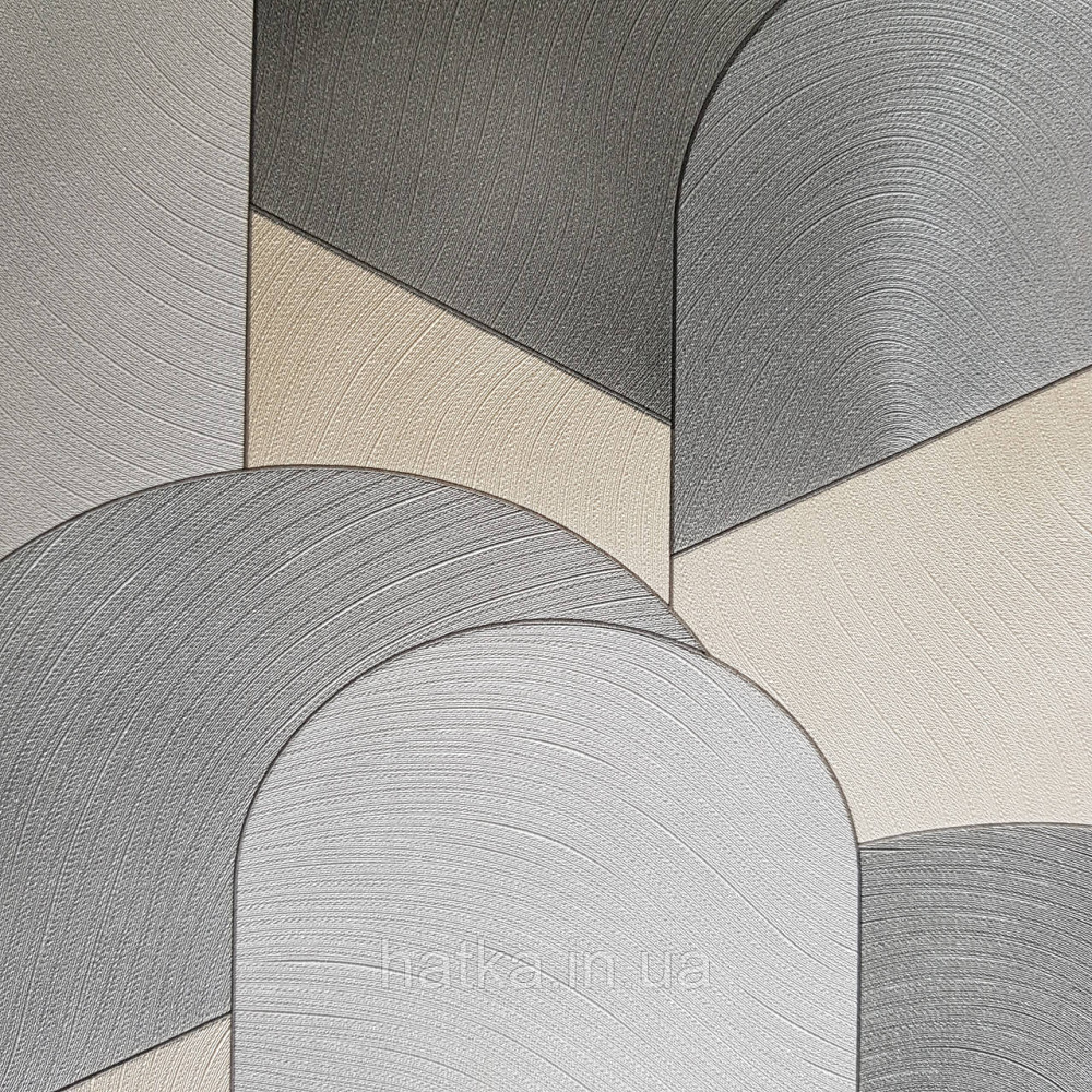 Шпалери метрові вінілові на флізелін дизайнерські Erismann Elle геометрія сірі металік сріблясті жовті Київ - фото 4