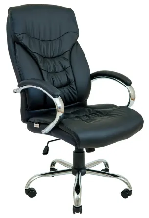 Офісне Крісло Керівника Richman Cagliari Хром М1 Tilt Чорний Київ