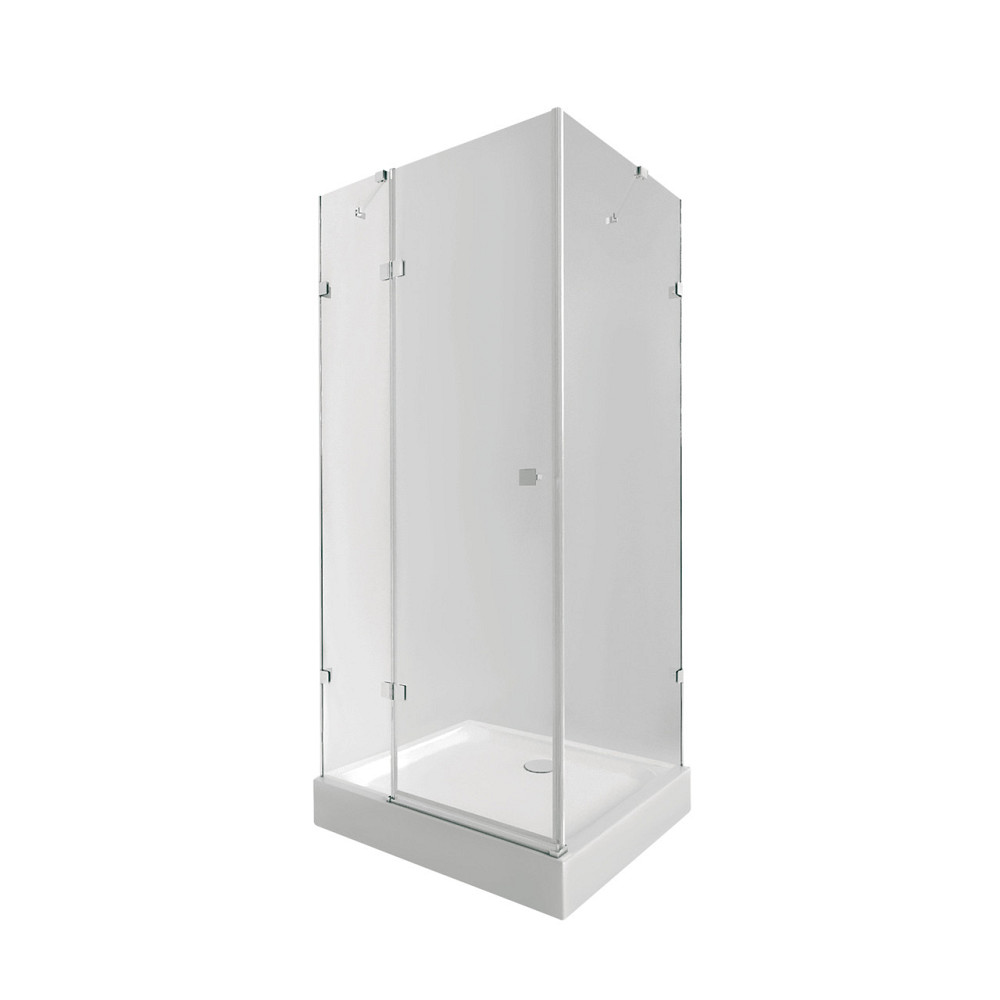 Набір Qtap душова кабіна Capricorn CRM1099SC6 Clear 2020x900x900 мм + піддон Tern 309912C 90x90x12 см із сифоном Київ - фото 1